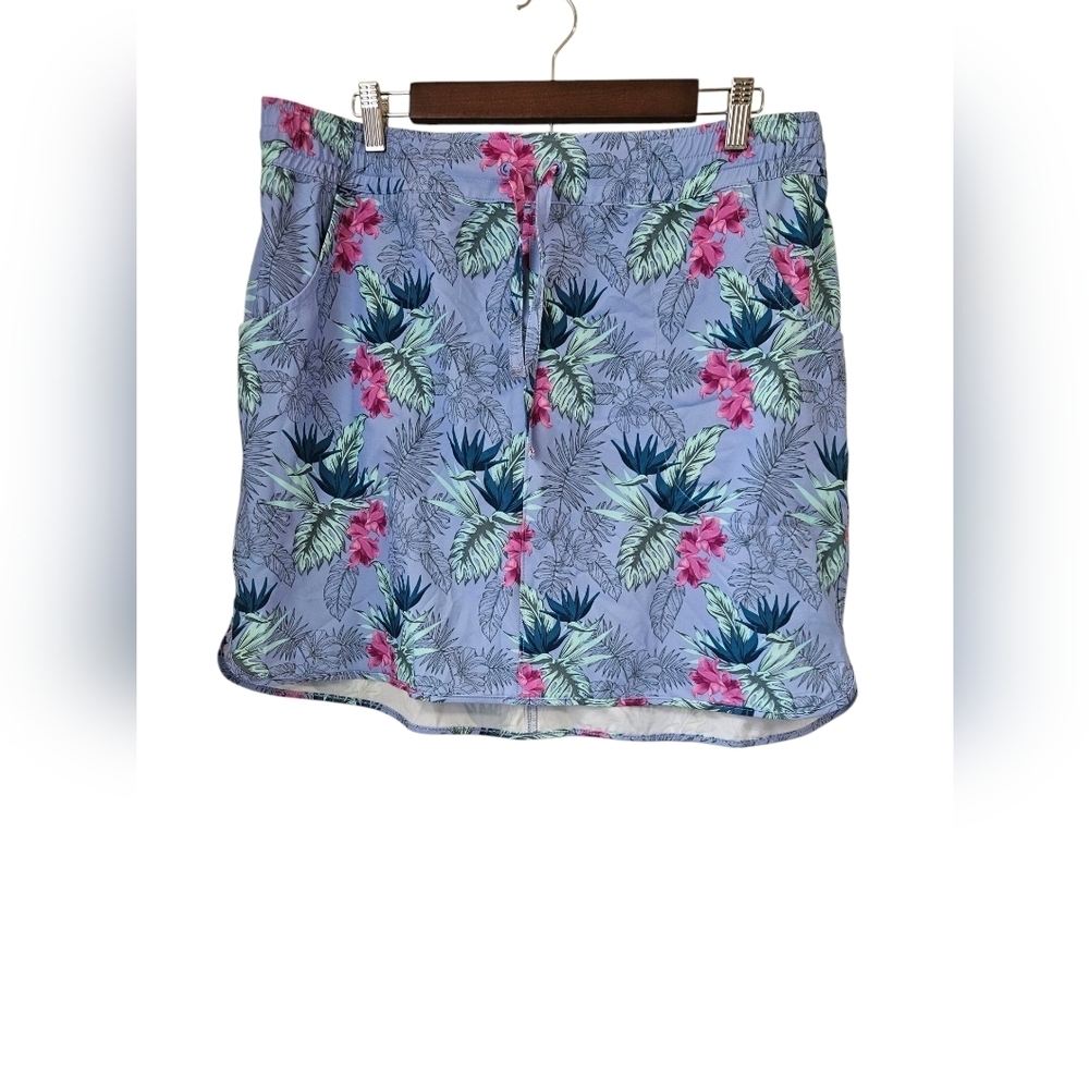 Duluth Trading Co.Women's Size L Floral Print Skirt with Drawstring ,Summer